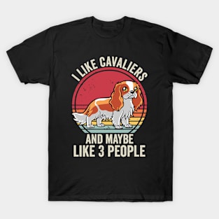 I Like Cavalier King Charles Spaniels And Maybe 3 People T-Shirt